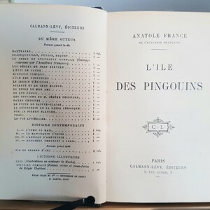 1908 1. Auflage L&#39;ile des Pingouins von Anatole France