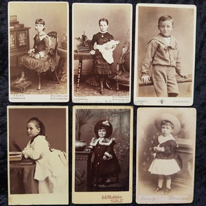 1 x 子供用カルテ・ド・ヴィジット 1870 年代 - 1890 年代 - 個別に入手可能 - オプションから選択