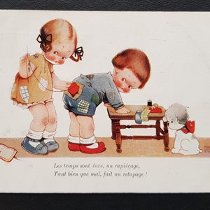 1928 Postal Mabel Lucie Atwell - Origen francés - Valentine & Sons