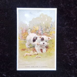 Postal de 1945 de Perro con Hueso - Postales 'Valter' de Valentine & Sons