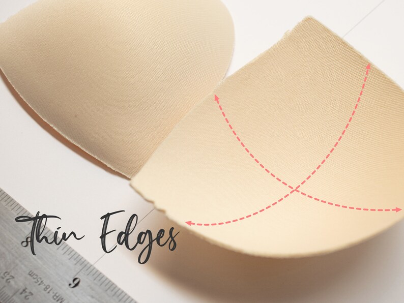 5 Pair Soft Foam Sew in BRA CUPS / Swimwear Bikini Inserts. Nude