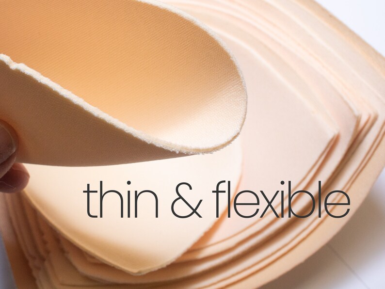 5 Pair Soft Foam Sew in BRA CUPS / Swimwear Bikini Inserts. Nude