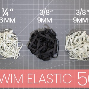 50 meter gummibadkläder elastiska (ribbad) Filpar