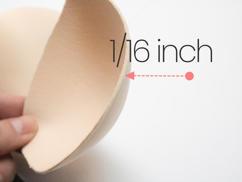 5 Pair Soft Foam Sew in BRA CUPS / Swimwear Bikini Inserts. Nude