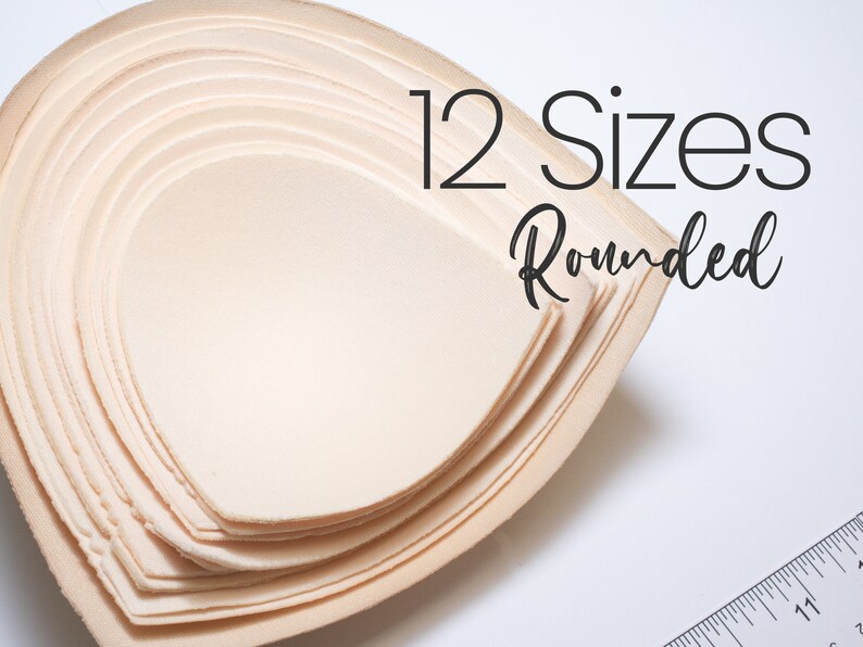 5 Pair Soft Foam Sew in BRA CUPS / Swimwear Bikini Inserts. Nude