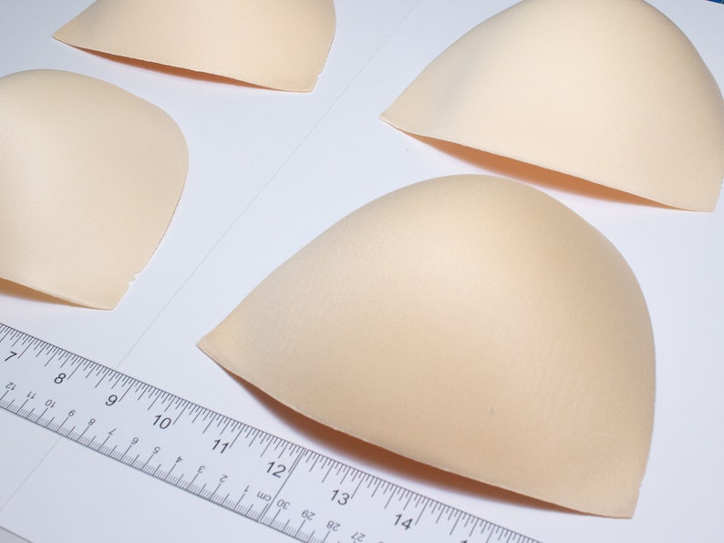 5 Pair Soft Foam Sew in BRA CUPS / Swimwear Bikini Inserts. Nude