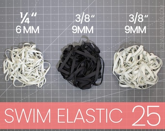 25 Meters Rubber Swimwear Elastic (Ribbed) Filpar