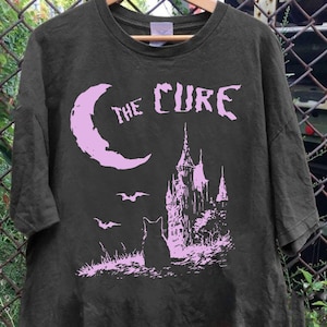 The Cure Cat Halloween Vintage Shirt, The Cure 90s Alt Indie Rock Merch, Alt Rock Music Gift band tee, The Cure Unisex Shirt, The Cure Gifts