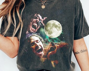 T-shirt Hozier hurlant à la lune, chemise meme Hozier, chemise Hozier hurlant de lune, chemise meme tête drôle Hozier, t-shirt cadeau pour homme et femme