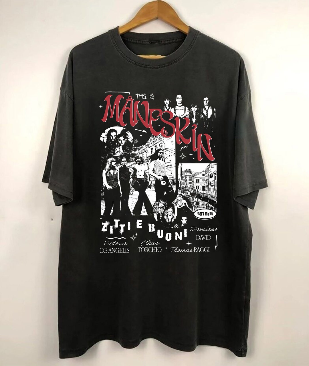 Maneskin Vintage T-shirt, Maneskin Shirt, Måneskin Rock Band Shirt