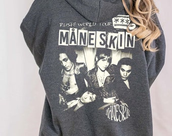 Maneskin Rush World Tour Hoodie, Vintage Music Shirt - Etsy