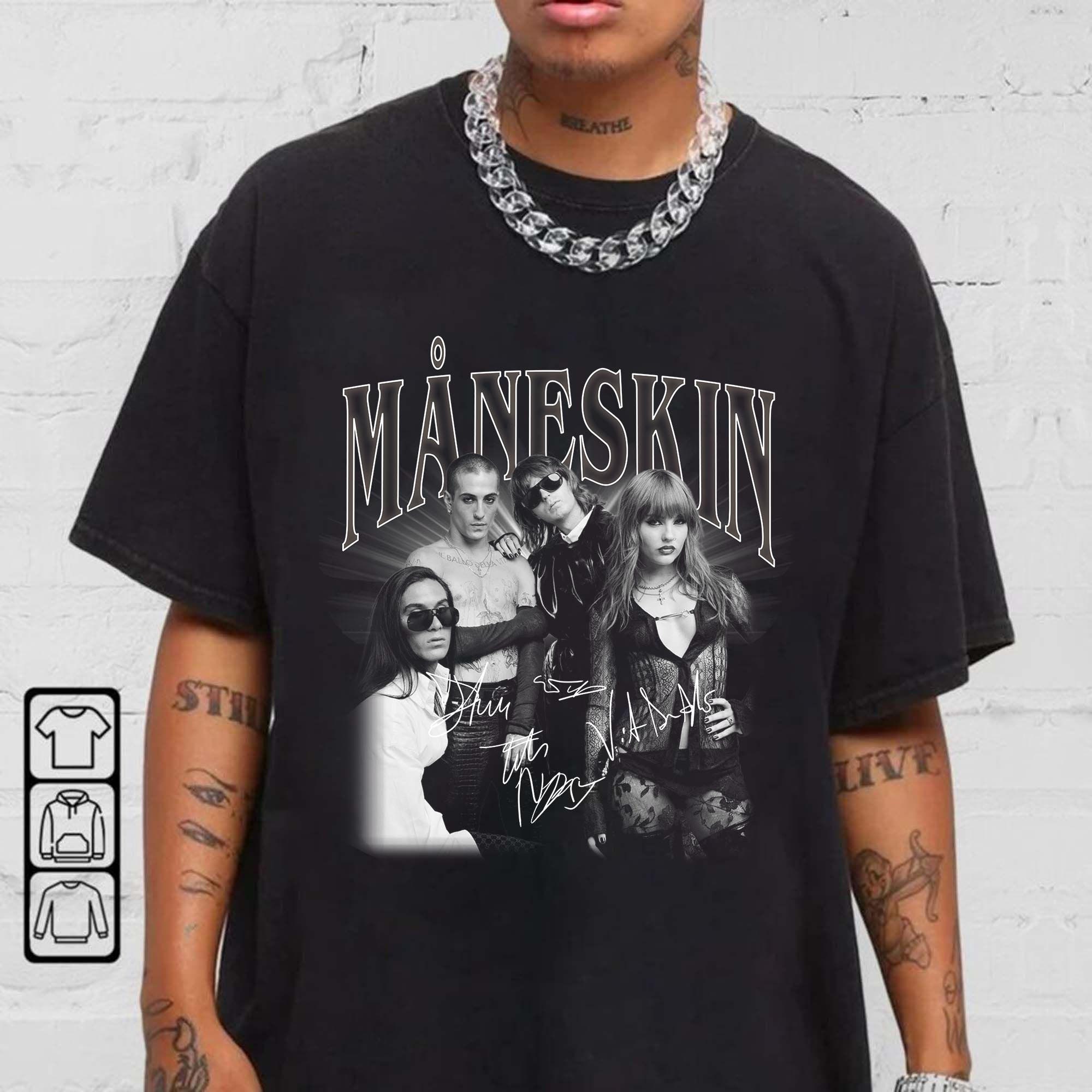 Maneskin T-shirt, Maneskin Shirt, Måneskin Rock Band T-shirt
