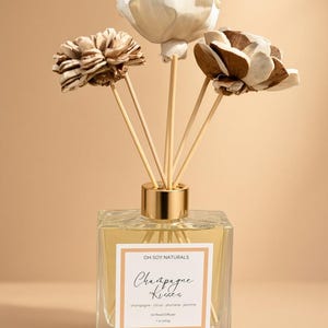 Sola Flower Oil Reed Diffuser: 7oz Glass Bottle, Long Lasting Scent