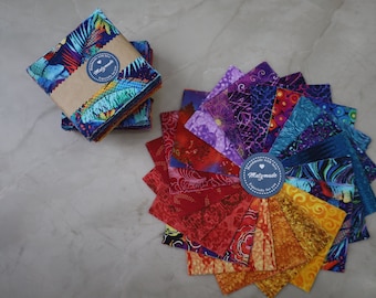 Rainbow Collection - 100 Pieces - Cotton Fabric Squares