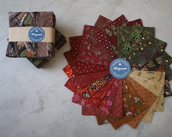 Autumn Collection 02 - 100 Pieces - Cotton Fabric Squares