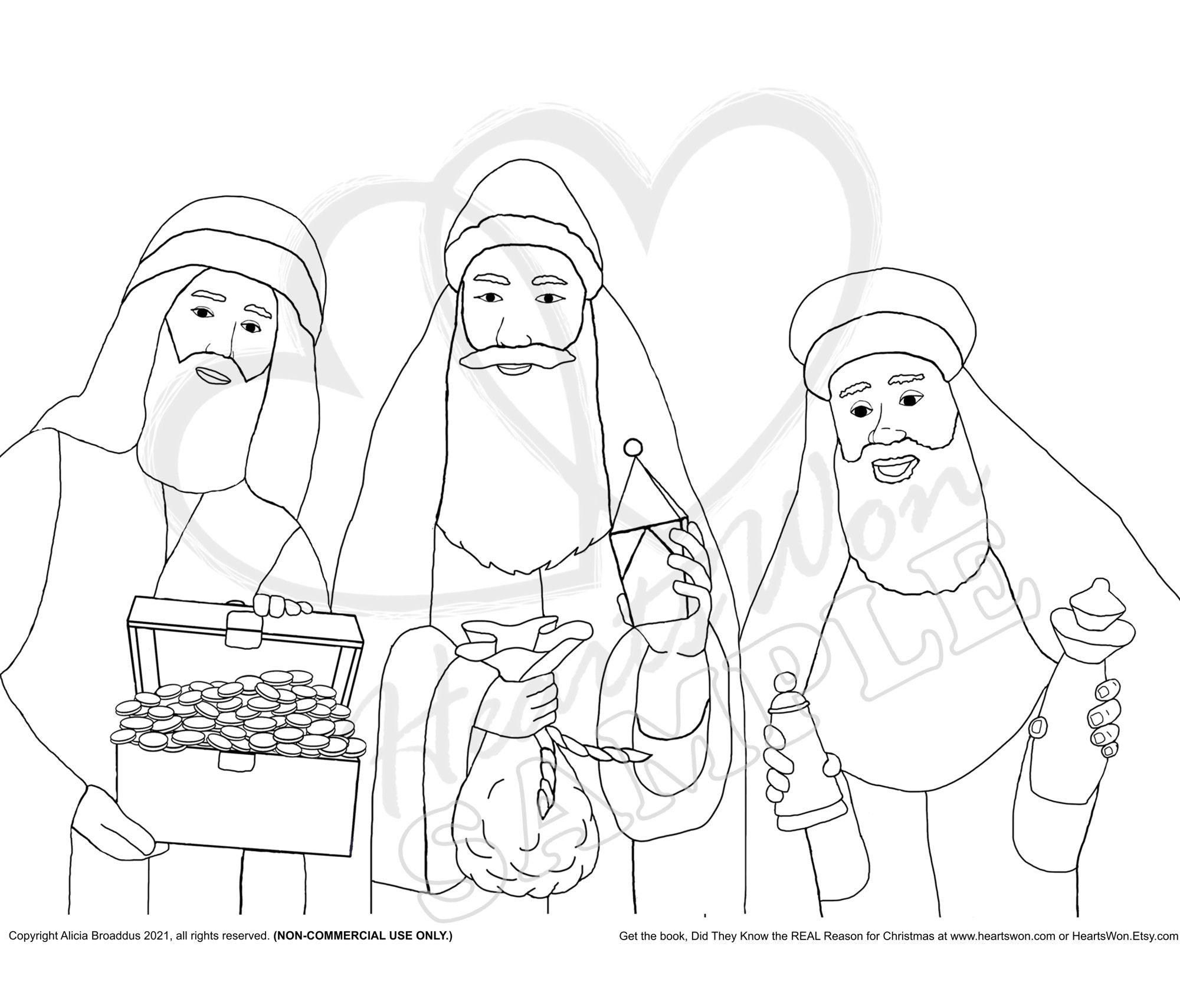 Three Wise Men Coloring Pages - Il Fullxfull.3472511734 Owlk 