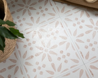 Vintage Flowers self-adhesive vinyl floor tile
