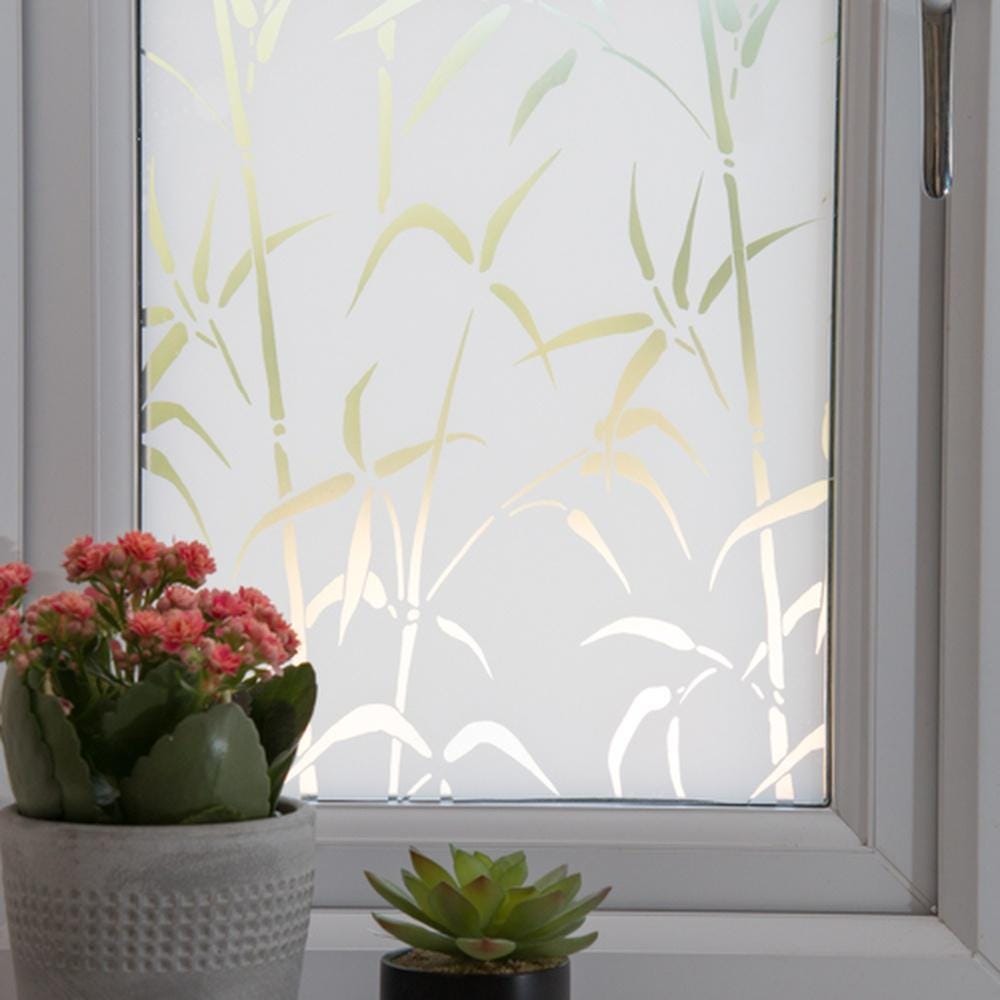 Bamboo dc fix Static Cling Window Film for Privacy & Decor