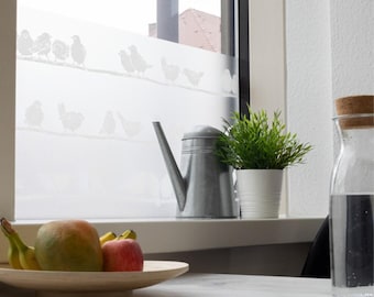 Pellicola per finestre statica premium Filippa Bird dc fix per la privacy e l'arredamento (45 cm x 1,5 m)