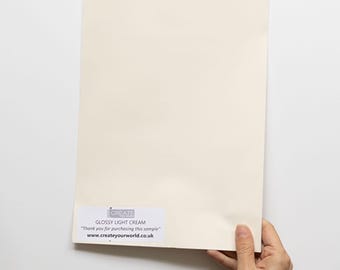 dc fix Glossy Light Cream Self-adhesive Vinyl Wrap A4 Sample