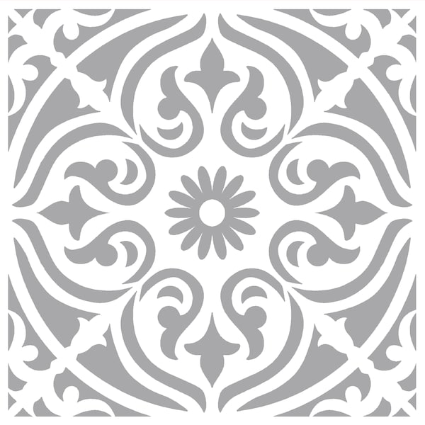 Patio tile reusable stencils for 30, 45, 60cm slabs plus walls, floors and furniture decor WINDSOR design