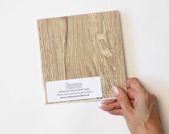 Floor Pops Pickling Oak Quarter Floor Tile Sample