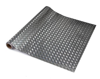 d-fix Riffelblech (Metallic Strukturiert) 67,5 cm x 2 m Selbstklebende Vinylfolie zur Dekoration