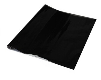 d-c-fix Schwarz glänzende selbstklebende Vinylfolie für Türen und Möbel