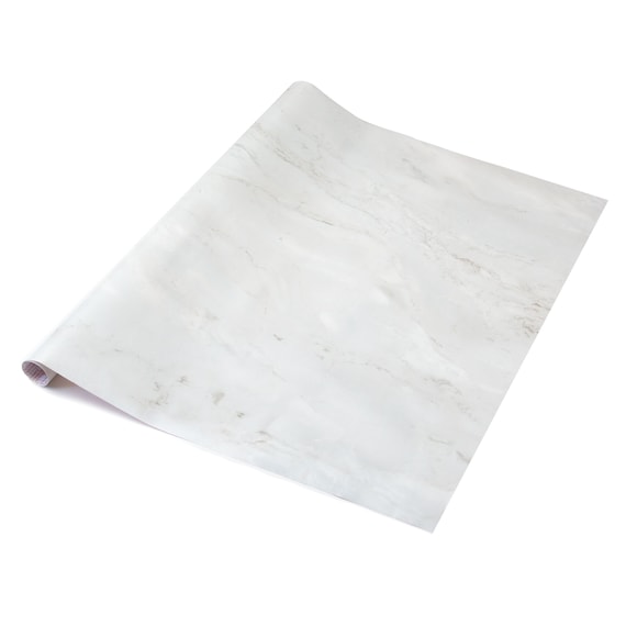 Self Adhesive Vinyl Wrap Film for Kitchen Worktops dc fix Marble White