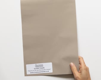 Echantillon d'emballage en vinyle autocollant d-c-fix taupe (brillant) A4