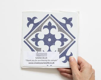 dc fix Nadia Blue Full Wall Tile Sample