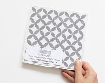 SAMPLE (full tile) AMIRA GREY Self Adhesive Wall Tiles
