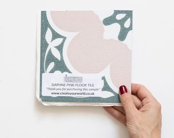 Floor Pops Daphne Pink Quarter Floor Tile Sample