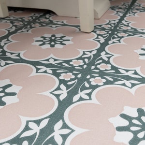 DAPHNE PINK self-adhesive vinyl floor tile