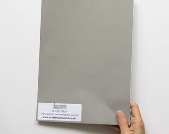dc fix Glossy Grey Self-adhesive Vinyl Wrap A4 Sample
