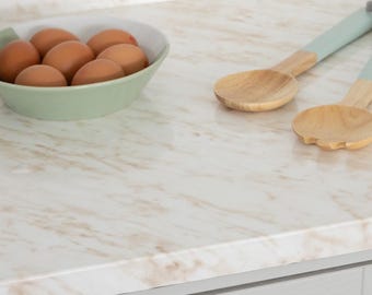 d-c-fix Kitchen Worktop Wrap 90cm x 3m Carrara Beige Self-adhesive Vinyl Film