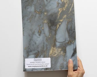 dc fix Romeo Marble Gold (Glossy) Self-adhesive Vinyl Wrap A4 Sample