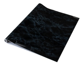 Marmor Schwarz (Glossy) dc fix selbstklebende Vinyl-Küchen- & Möbelfolie