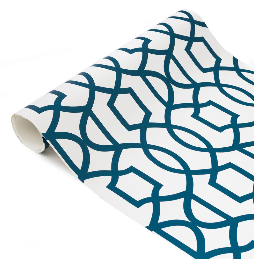 Nu Wallpaper NAVY GRAND TRELLIS Peel & Stick Wallpaper Etsy UK