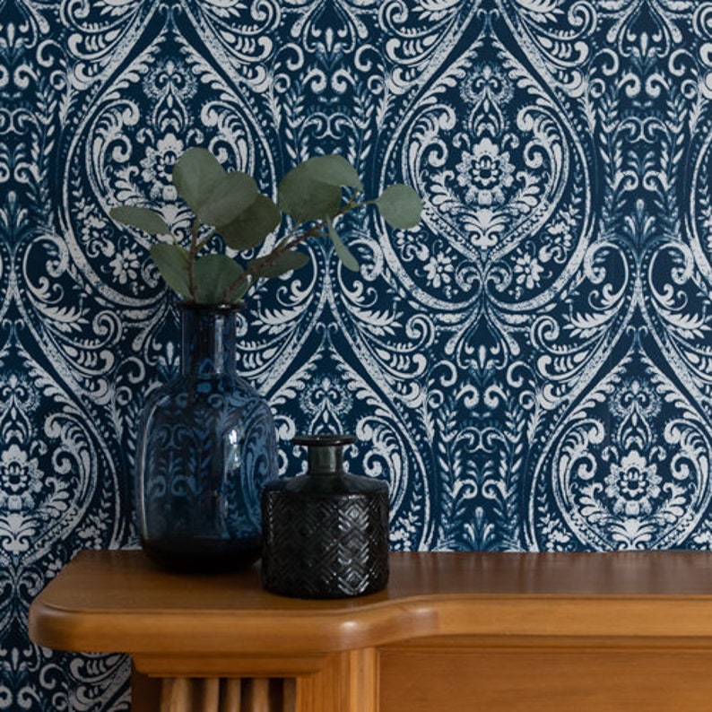 Nu Wallpaper BOHEMIAN DAMASK Peel & Stick Wallpaper Etsy UK