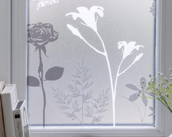 d-c-fix Blossom Premium Pellicola vinilica adesiva statica per finestre, 45 cm x 1,5 m, per privacy e decorazione.