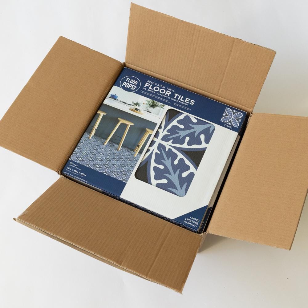 Capri Peel and Stick Vinyl Floor Tiles 0.93sqm Capri Peel and Stick Vinyl Floor Tiles 0.93sqm
