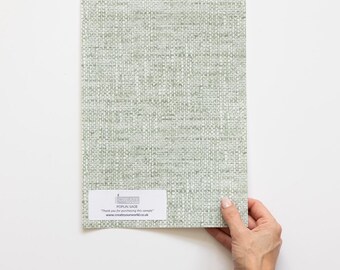 Nu Wallpaper Poplin Sage Self-adhesive Wallpaper A4 Sample