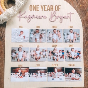One year of Baby | 12 Months of  First Year Sign| First Birthday Sign | Milestones Sign | Monthly Photos |