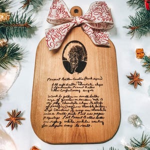 Tabla personalizada con foto para regalar con recetas escritas a mano / Tabla de recetas familiares / Tabla de cortar con recetas de recuerdo familiar / Pedido urgente disponible