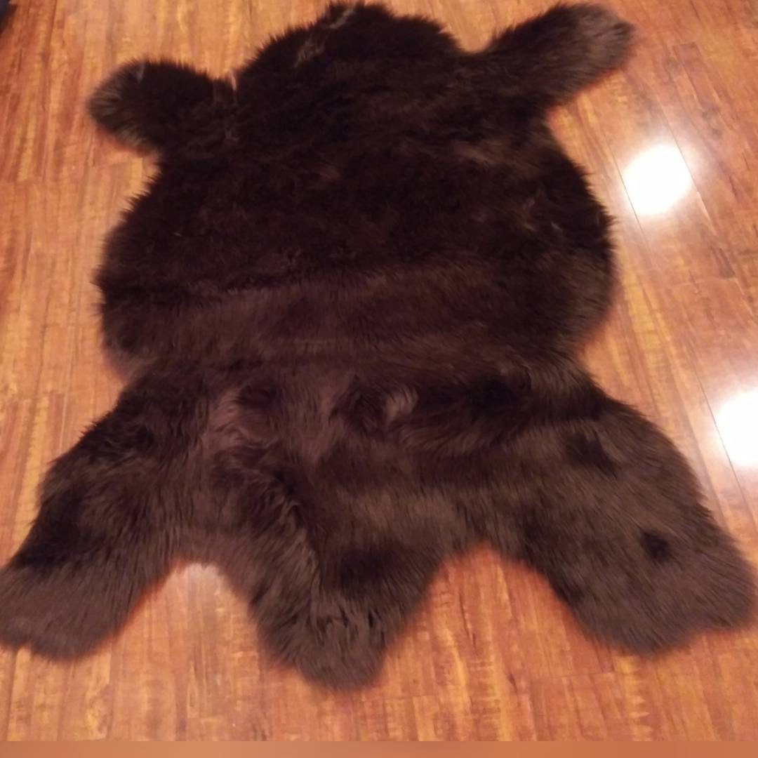 Large New Thick Fur Rug Lodge and Rustic Accents Decor Shaggy New Bear Rug 58x72 