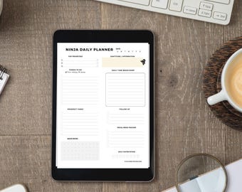 Ninja Daily Planner Sheet, Ninja Real Estate Daily Task Sheet, Real Estate Planner, Printable Daily Planning, Ninja Daily To Do Planner