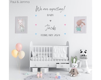 Digital Pregnancy Announcement, Baby Announcement, Editable Template, Social Media Reveal, Pregnancy reveal, Gender Neutral,