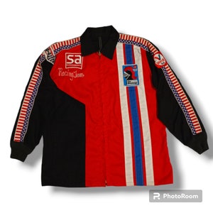 Vintage rare 1960s pit crew embroidery shirt