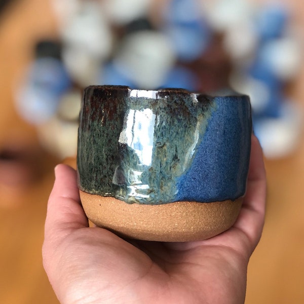 Custom Pottery cup for wine, spirits, cacao, espresso, and more | Custom Ceramic tumbler |Custom glazed pottery